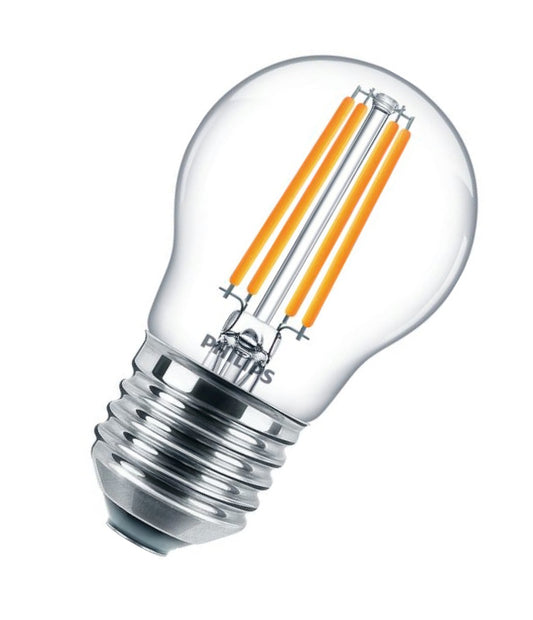 Philips LEDluster 6,5W-60W/827 E27 non dim P45 CL