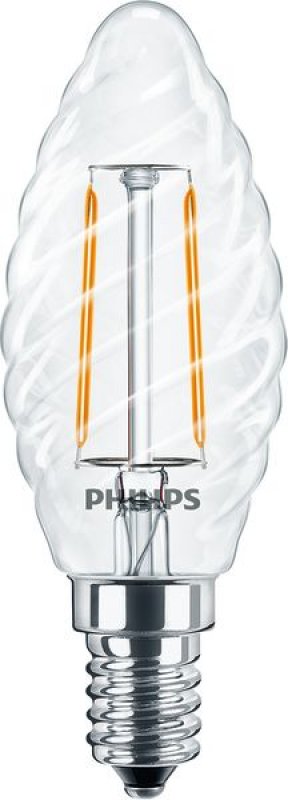 Philips CLA Fil LEDcandle 2W-25W/827 E14 BW35 non dim