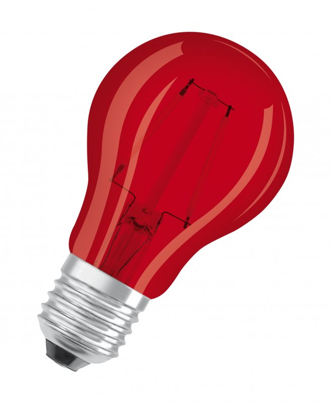 Led Filament 2,5W-15W Decostar Classic rot A E27 Osram Ledvance